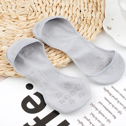 Women’s Super Invisible No-Show Socks | Thin Non-Slip Boat Socks 