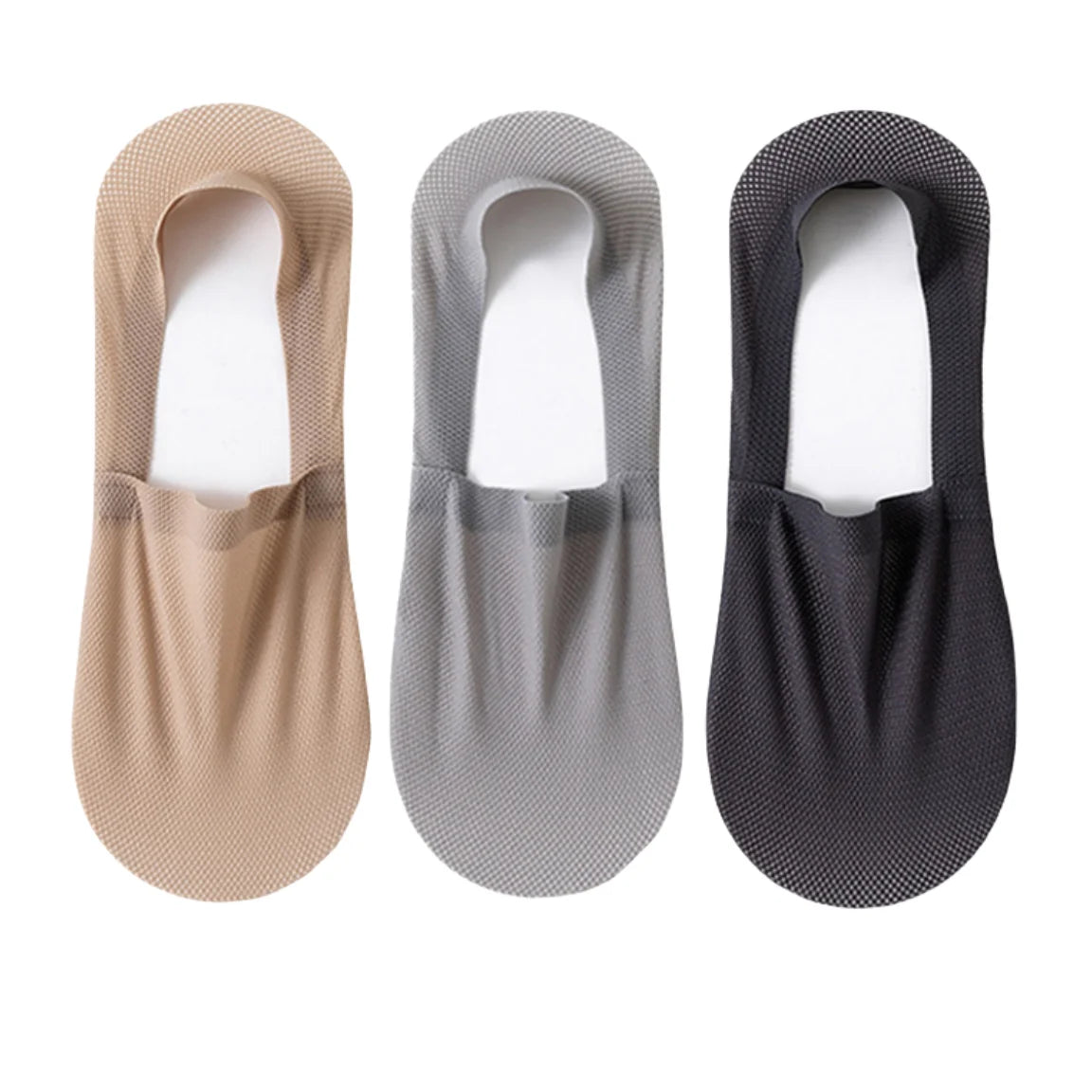 3-Pack Invisible Boat Socks – Breathable Low-Cut Socks 