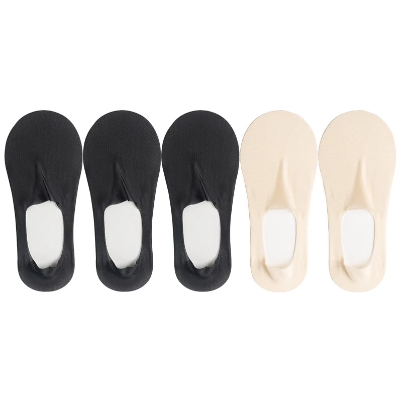 5-Pack Women’s Ultra Thin No-Show Socks | Invisible Boat Socks 
