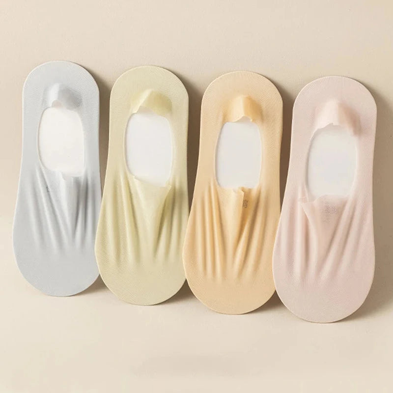 5-Pack Women’s Ultra Thin No-Show Socks | Invisible Boat Socks 