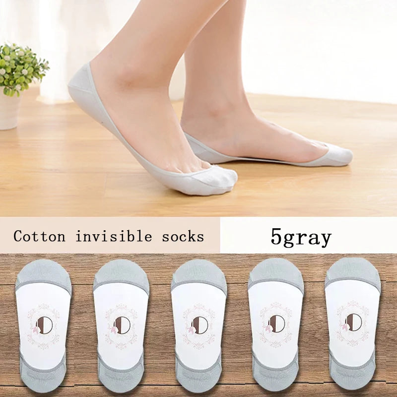 Women’s Super Invisible No-Show Socks | Thin Non-Slip Boat Socks 
