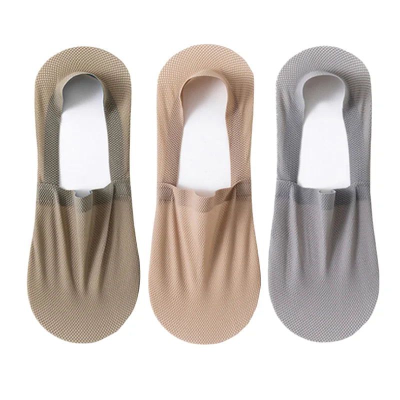 3-Pack Invisible Boat Socks – Breathable Low-Cut Socks 