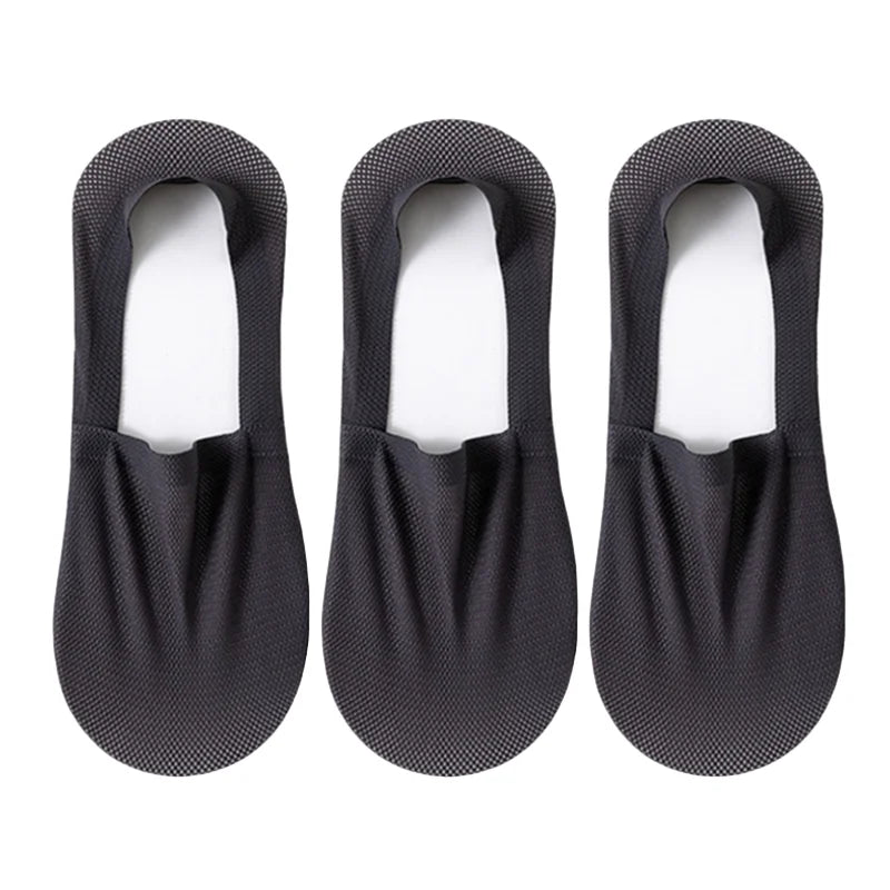 3-Pack Invisible Boat Socks – Breathable Low-Cut Socks 