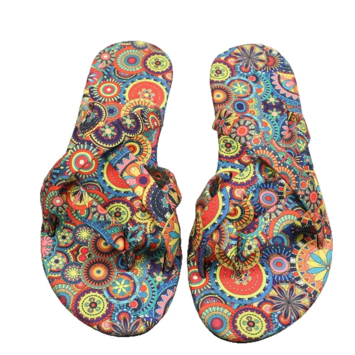 Women’s Boho Flat Printed Slippers CJ