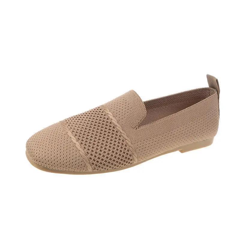Women's Breathable Flyknit Casual Flat Shoes CJ