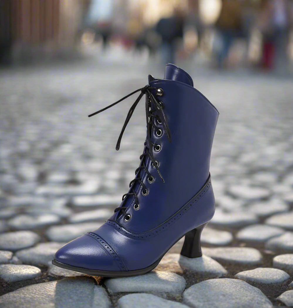 Large Size Women's British-style Martin Wine Glass High Heel Boots Women's Motorcycle Diversi Fashion™