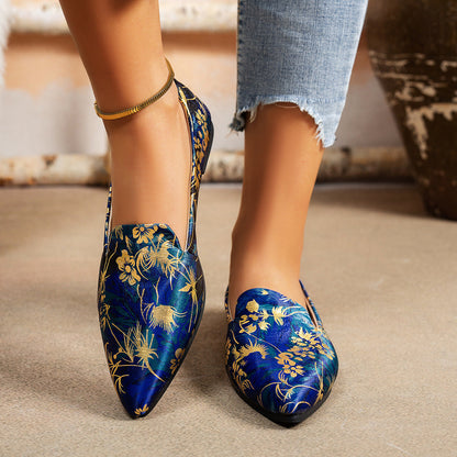 Casual Flat Pointed Toe Women's Thin Shoes CJ