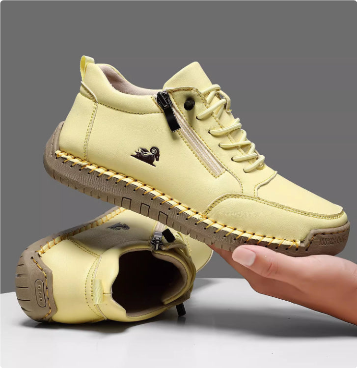 Handmade Stitching Female Soft Bottom Flat Shoes Casual 