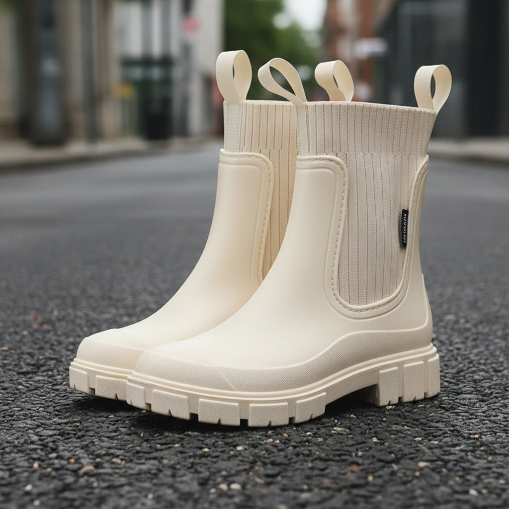 Women’s Waterproof Height-Increasing Rain Boots 