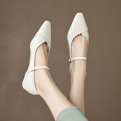 Womens Casual Low-heeled All-match Shoes 