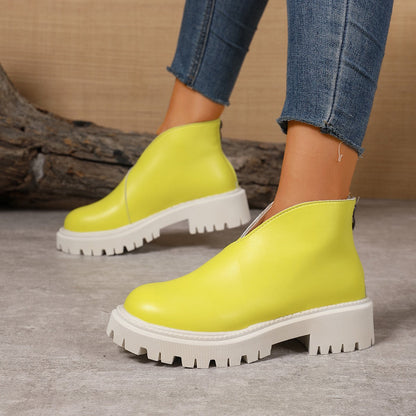 Arrival Women's Plus-size Chunky-heeled High-heeled Ankle Boots 