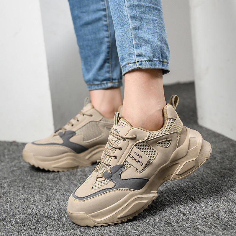 Lightweight Breathable Anti-Smash Work Shoes – Women's Safety Sneakers CJ