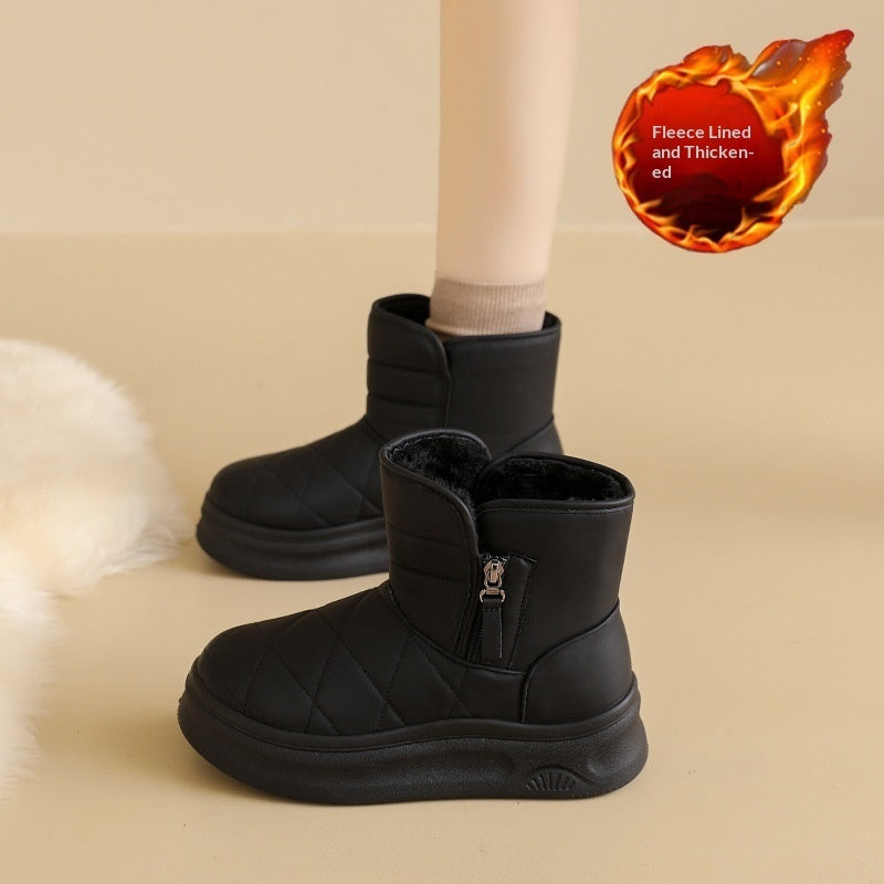 Womens Casual Warm Fleece-lined Snow Boots 