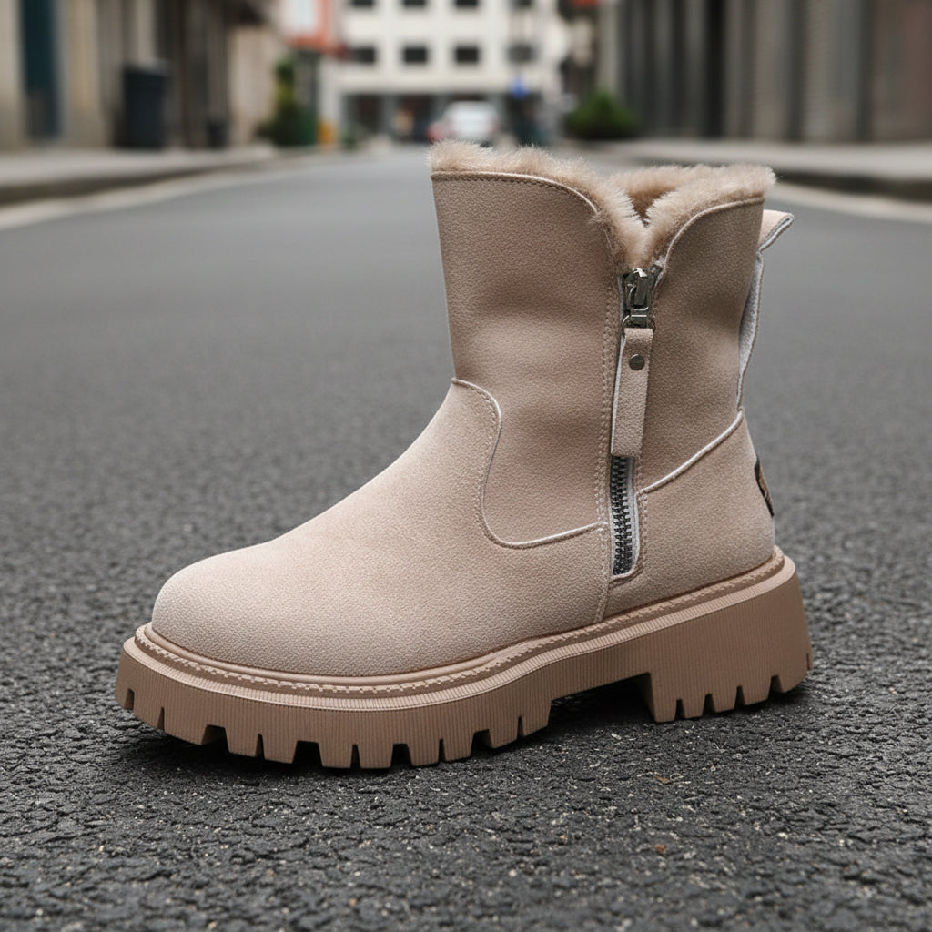 Women’s Plush Snow Boots – Warm Waterproof Winter Boots (Plus Size) 