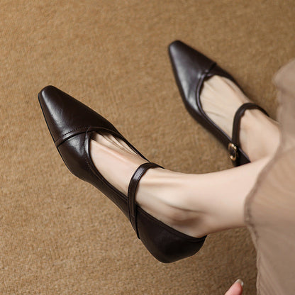 Womens Casual Low-heeled All-match Shoes 