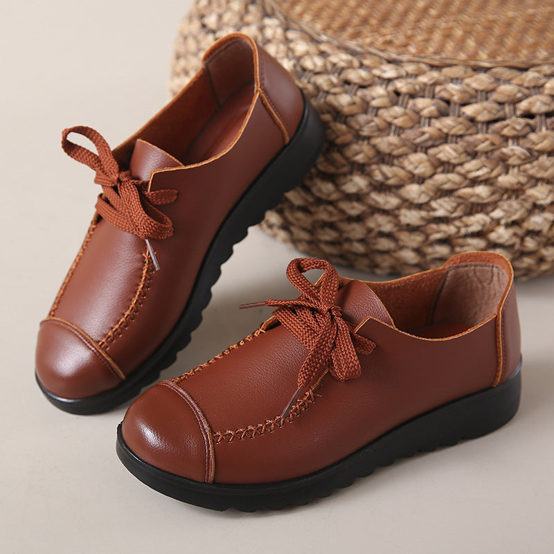 Women's Work Black Flat Soft Sole Anti-slip Shoes 