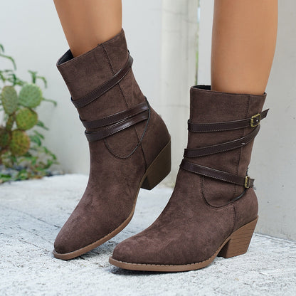 Cotton Low-cut Vintage-style Boots New Design 