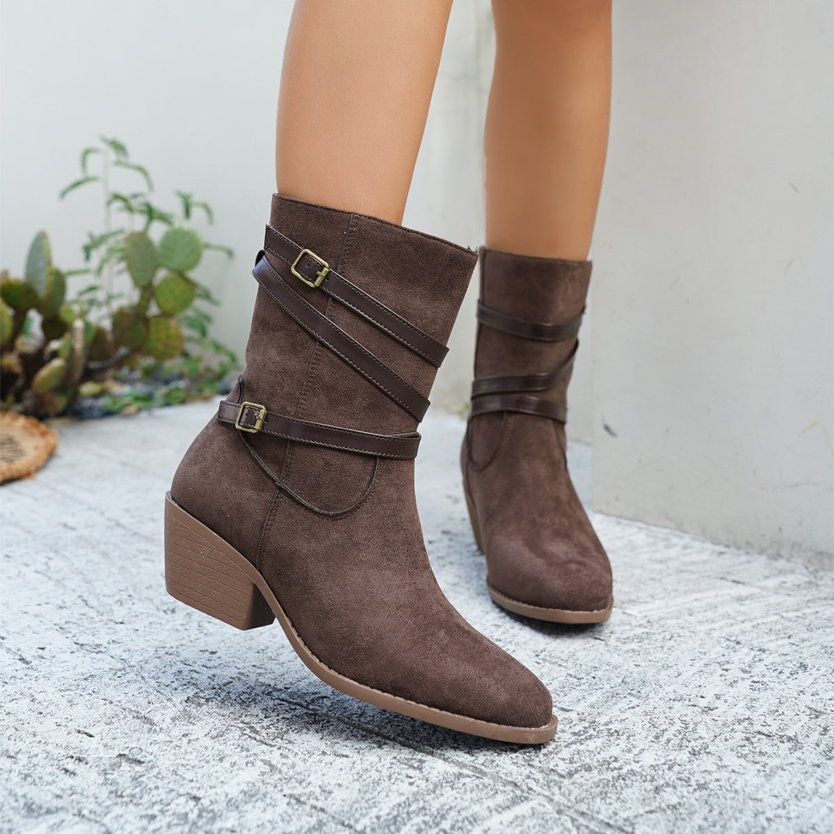 Cotton Low-cut Vintage-style Boots New Design 