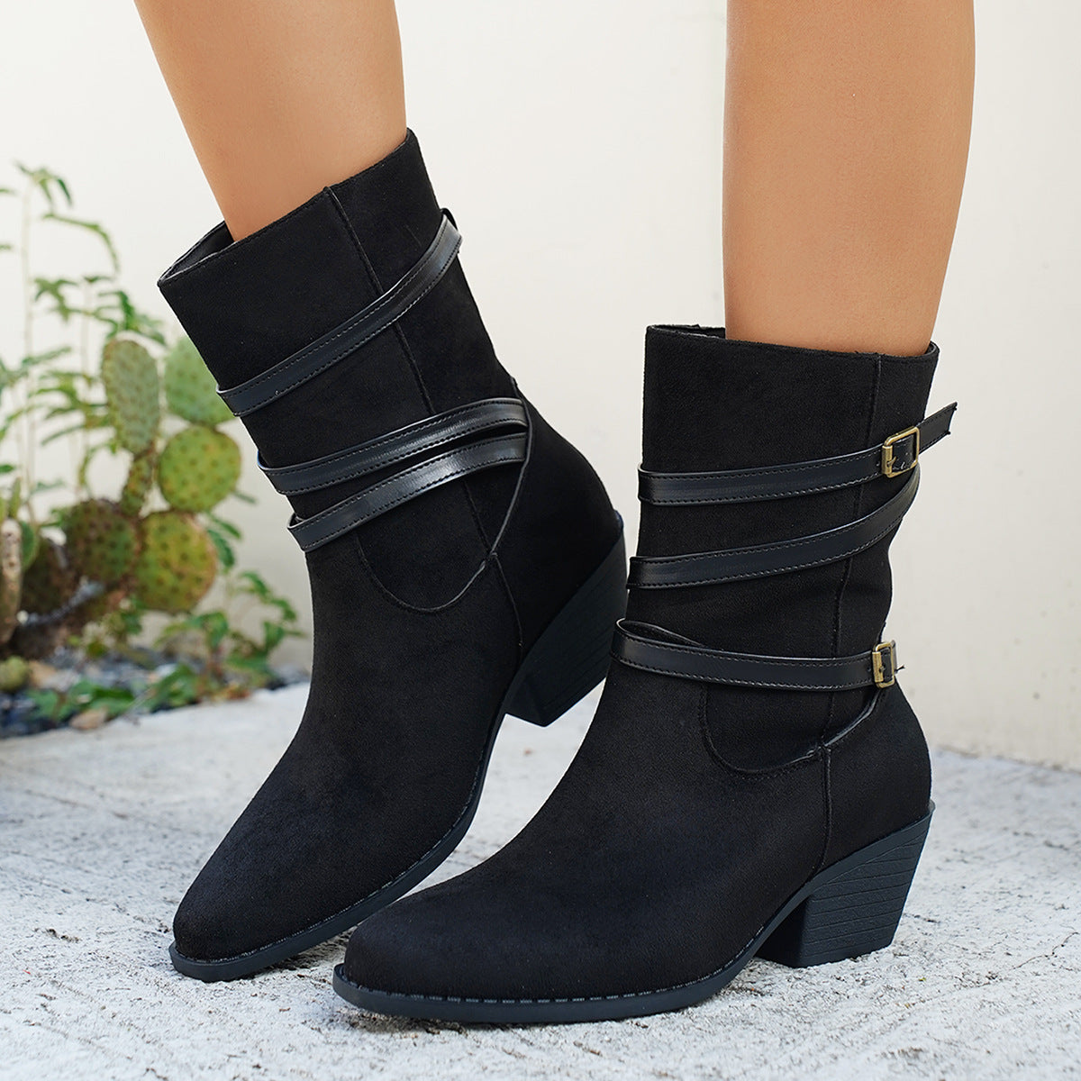 Cotton Low-cut Vintage-style Boots New Design 