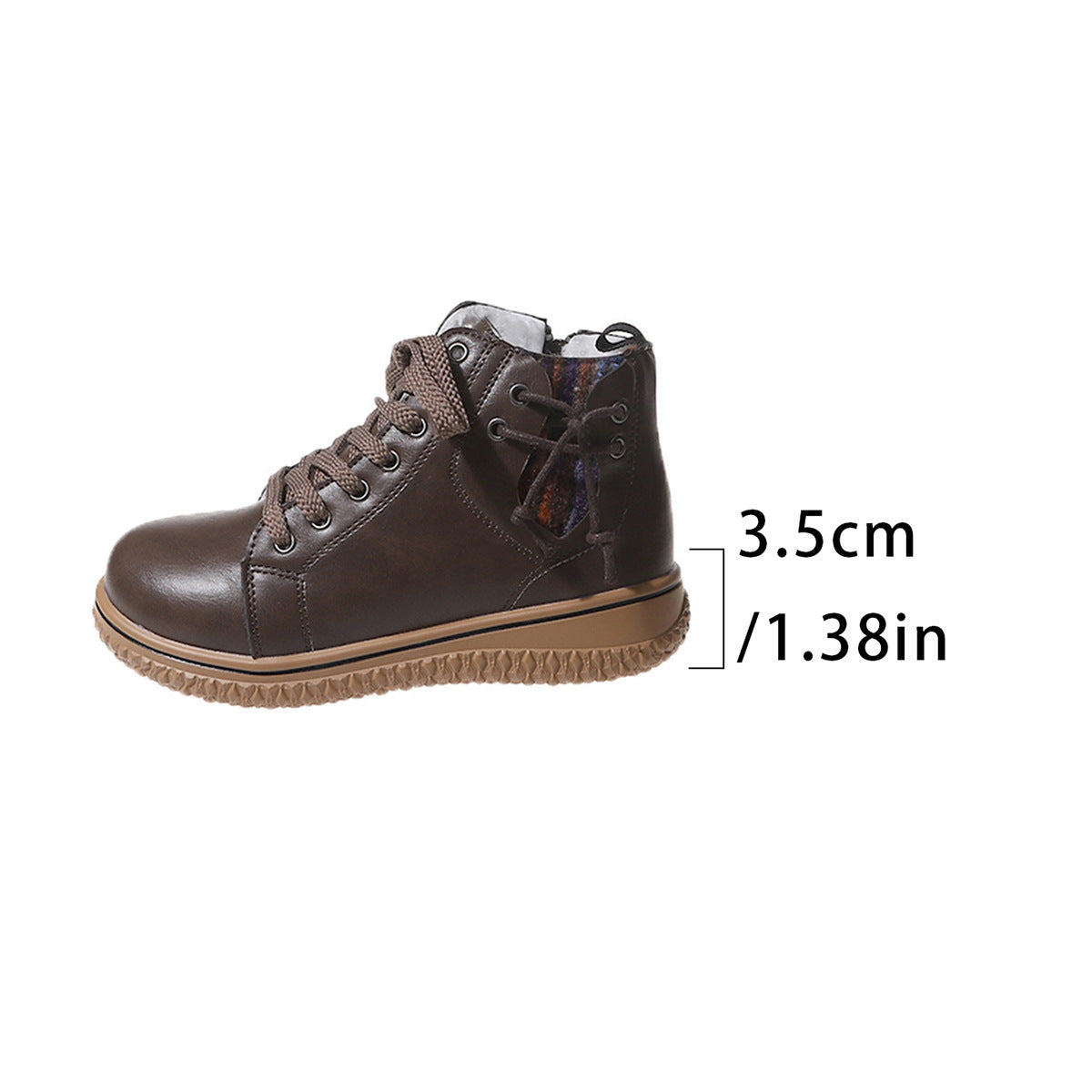 FitiqueFit Women’s Flat Heel Martin Boots – Lace-Up, Side Zip, Cotton Padded Comfort CJ