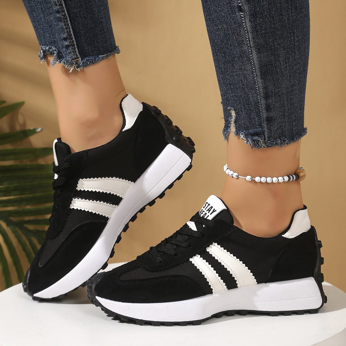 Chunky Thick-Sole Breathable Sneakers for women CJ