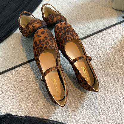 French-style Square-toe Mary Jane Shoes With A Hidden Heel 