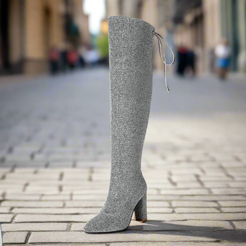 Plus-Size Over The Knee Long Boots for Women – Chunky Heel Nightclub Platform CJ