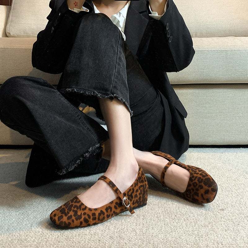 French-style Square-toe Mary Jane Shoes With A Hidden Heel 