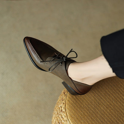 Women's Fashion Retro Strap Chunky Heel Shoes 