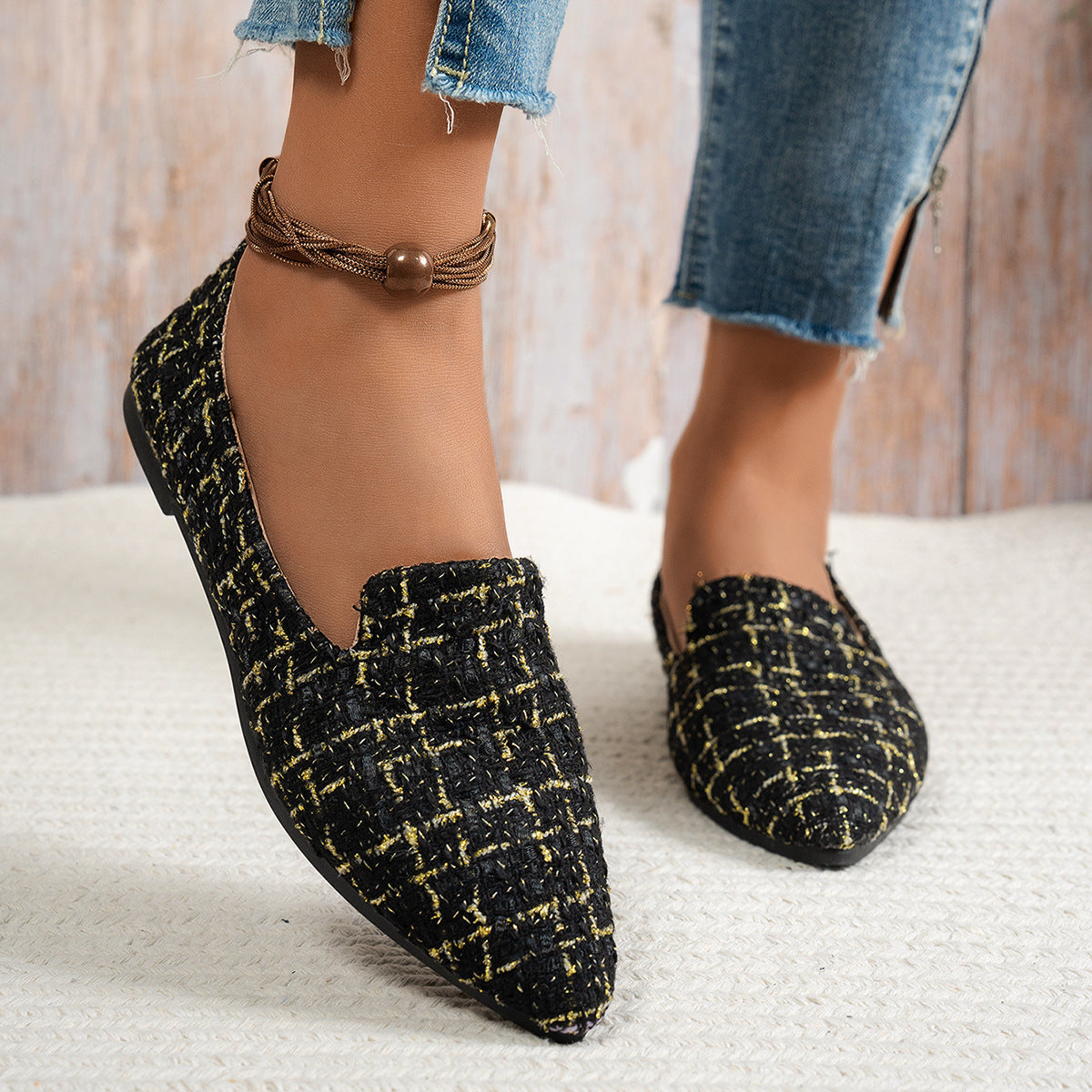 Casual Flat Pointed Toe Women's Thin Shoes CJ