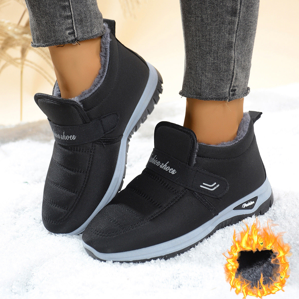 Fleece-lined Insulated Snow Boots 