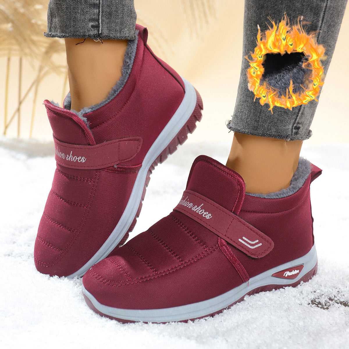 Fleece-lined Insulated Snow Boots 