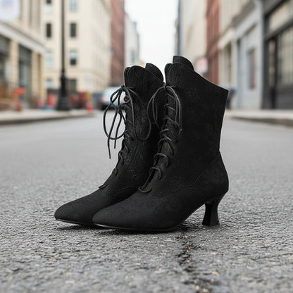 Autumn And Winter Kitten Heels With Pointed Fashion Boots 