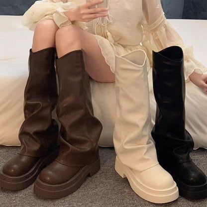 Women's Autumn New British Dress Autumn And Winter Boots Platform CJ