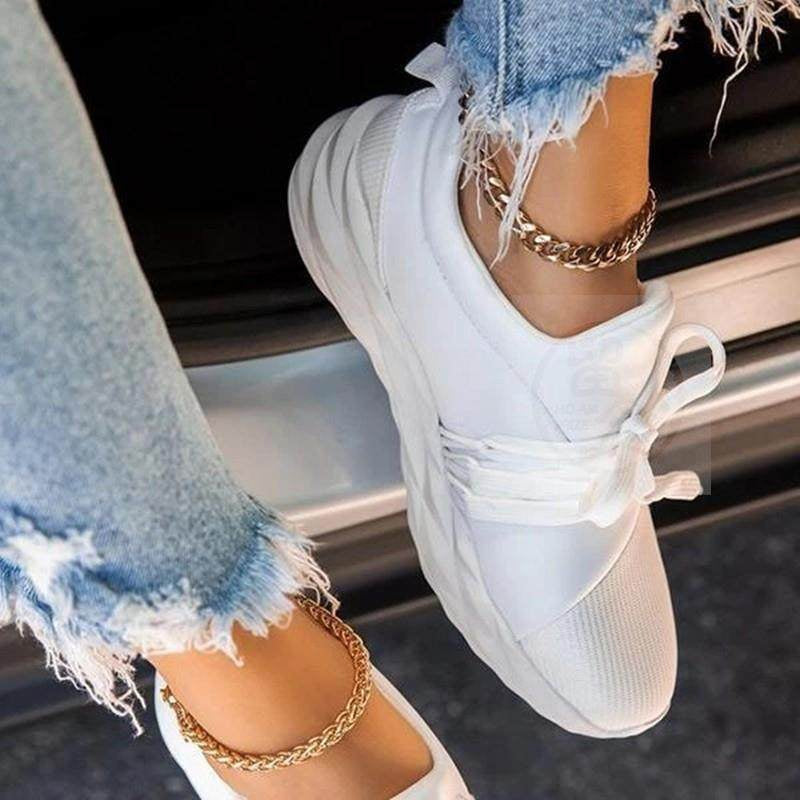 Womens Laced Summer Sneakers 
