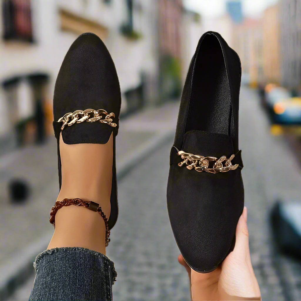 Pointed Toe Chunky Heel Stylish Casual Shoes Women CJ