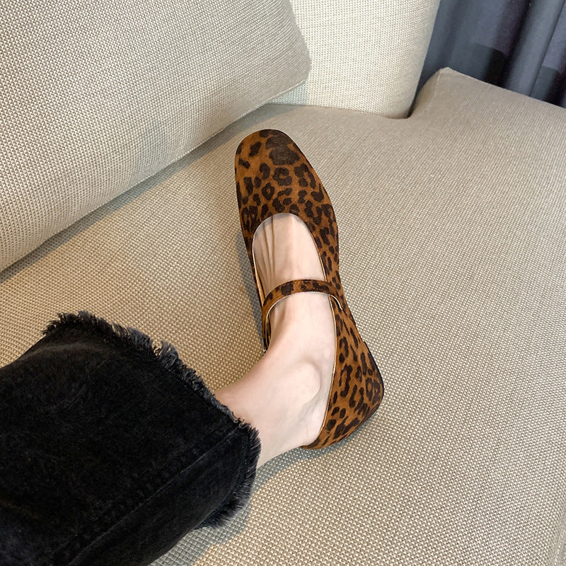 French-style Square-toe Mary Jane Shoes With A Hidden Heel 