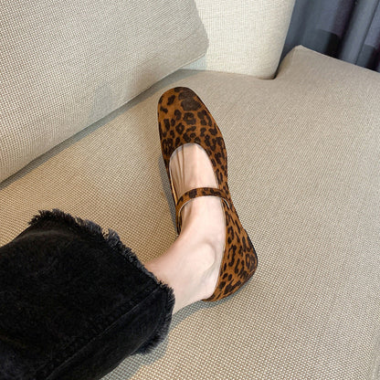 French-style Square-toe Mary Jane Shoes With A Hidden Heel 