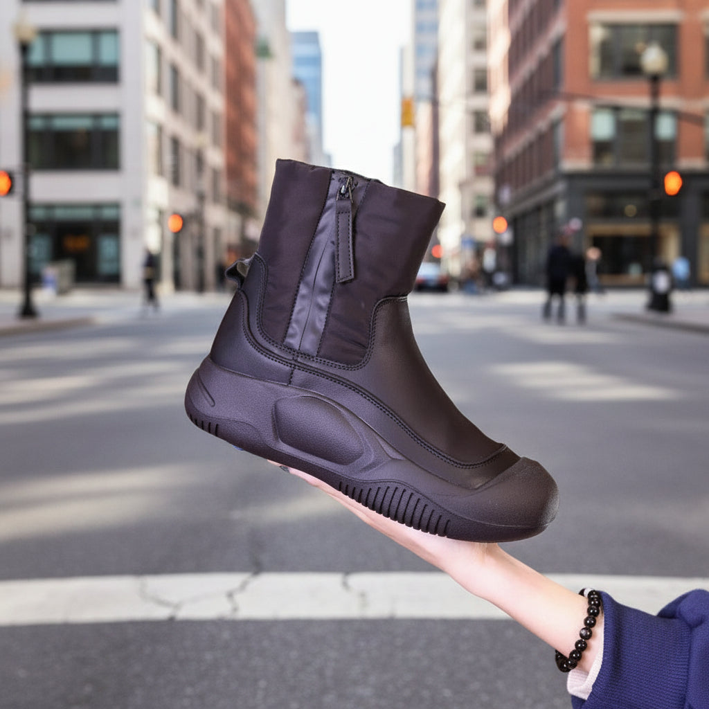 Women’s Plush Snow Boots – Waterproof Side-Zip Winter Boots 