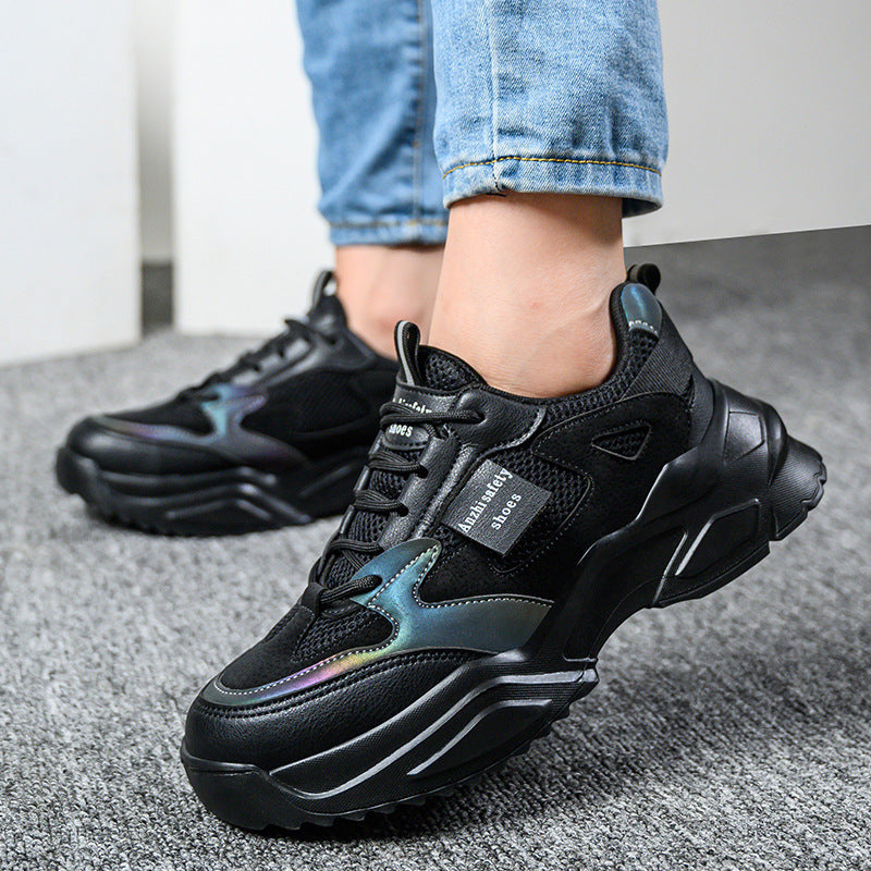 Lightweight Breathable Anti-Smash Work Shoes – Women's Safety Sneakers CJ